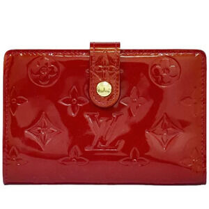 Louis Vuitton LV Portefeuille Viennois Vernis Leather Folding Wallet Pomme